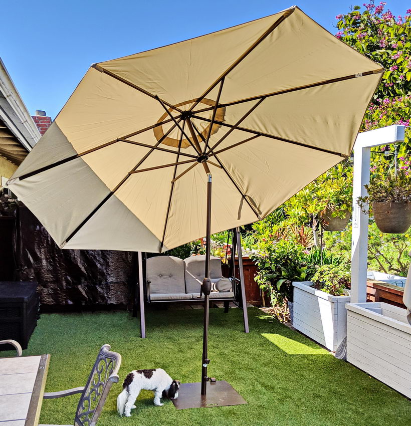 Abba Patio Market Umbrella with Push Button Tilt and Crank GistGear